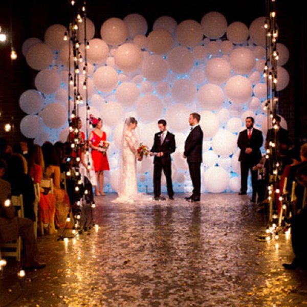 balloon wedding ceremony decor